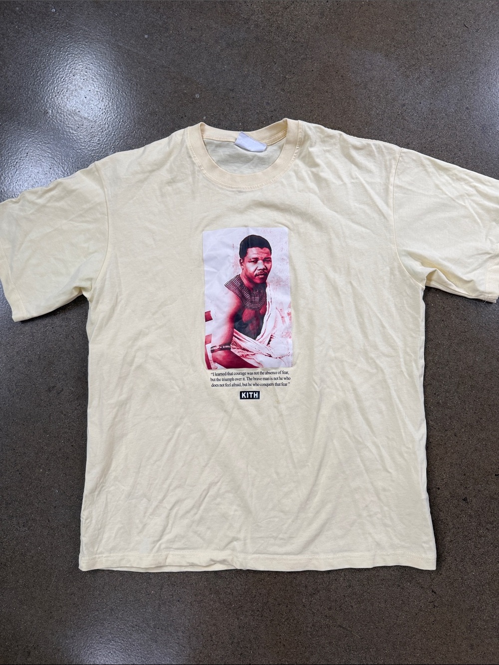 Kith for Mandela Day Butter Yellow Shirt